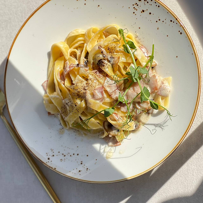 Паста с беконом и грибами в Myloverberry по цене 28 р.