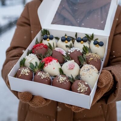 Клубника в бельгийском шоколаде Королевская в Букет Альфред I клубника в шоколаде и букеты по цене 3390 ₽
