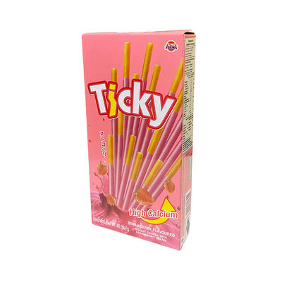 Печенье Тайские бисквитные палочки с клубничным кремом Ticky в KAM Bubble Tea по цене 200 ₽