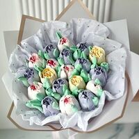 Зефирный букет из 19 тюльпанов на 1 сентября в Vanilka