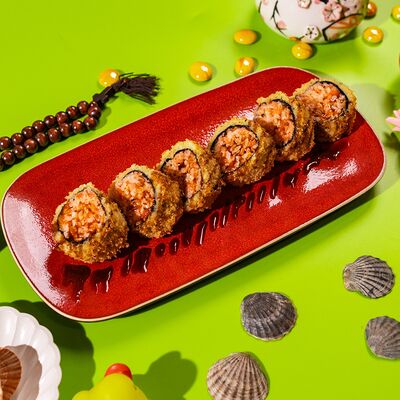 Ролл темпура с копченым лососем в Сушки на макушке по цене 1160