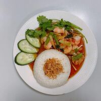 Рис с креветками в кисло-сладком соусе Com Tom Sot Chua Ngot в Кафе Pho Ханой