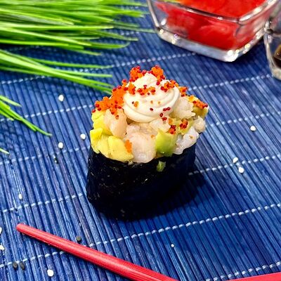 Гункан сливочный с креветкой в Уфтанма по цене 229 ₽