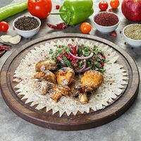 Грибной шашлык в Mon Cafe