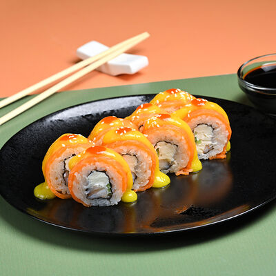 Ролл Филадельфия с креветкой в Зебры по цене 830 ₽