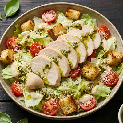 Цезарь с курицей су-вид в Место Про Тесто по цене 455 ₽