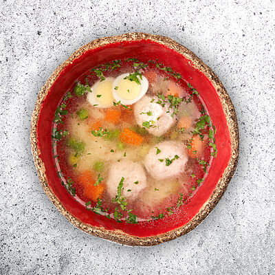 Суп с зелёным горошком и фрикадельками в Mojo по цене 180