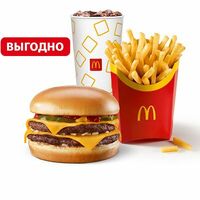 Двойной Чизбургер Большой МакКомбо в Макдоналдс