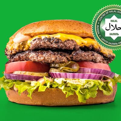 Бургер Классика двойной халяльв Black Star Burger по цене 970 ₽