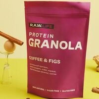 Гранола протеиновая Protein Granola Coffee & Figs Raw Life в Вегетарианские бургеры Jiva