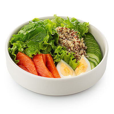 Боул с лососем и киноа в Академия Кофе по цене 620 ₽