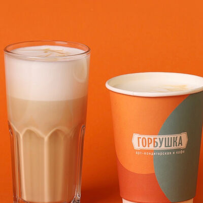 Латте макиато на растительном молоке в Горбушка по цене 350 ₽