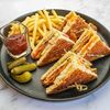 Клаб-сэндвич с корнишонами и картофелем фри в The Brasserie по цене 760