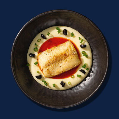 Мурманская треска с пюре и маринарой в Рыбная мануфактура №1 по цене 831 ₽