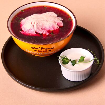 Борщ с курицей в Папи бар по цене 390 ₽