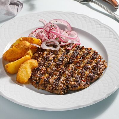 Плескавица с картофелем айдахо ланч в Кукумбер по цене 395