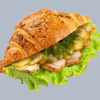 Круассан с маринованным цыпленком в Хлебник