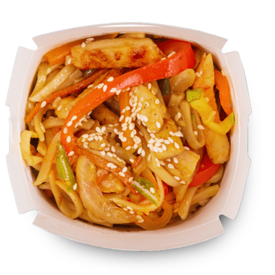 Лапша с цыпленком в остро-сладком соусе в Акиана по цене 493 ₽