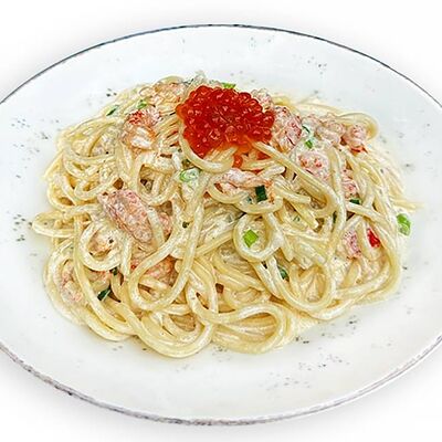 Спагетти с раковыми шейками в Золотая вобла по цене 880 ₽