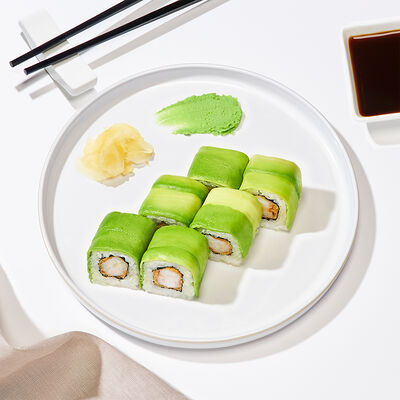 Ролл с креветкой и авокадо в Много лосося по цене 550