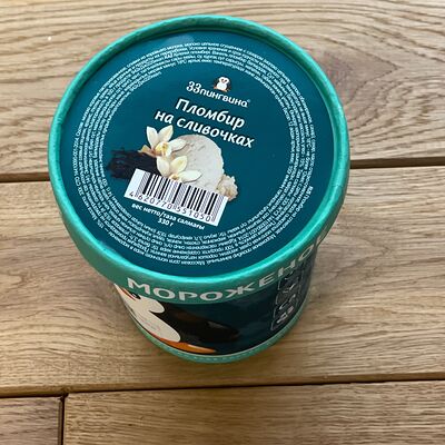 Пломбир на сливочках ведёрков 33пингвина по цене 649 ₽