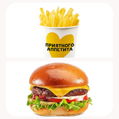 Базовое комбо 2 в Франклинс Бургер по цене 618 ₽