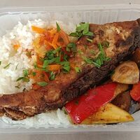 Сазан жареный с овощами гриль в Кулинария Компот
