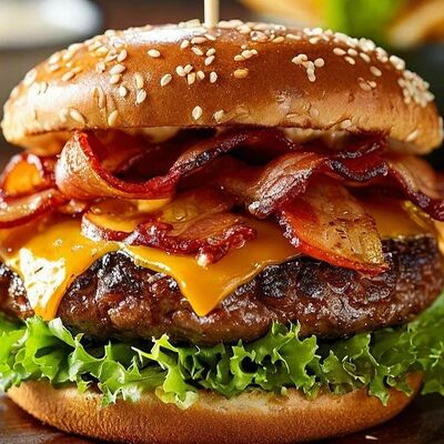 Бекон-бургер в Одно мясо по цене 670 ₽