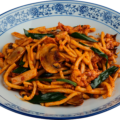 Цомян с курицей и грибами (Агрегаторы) в Lanzhou по цене 3350 ₸