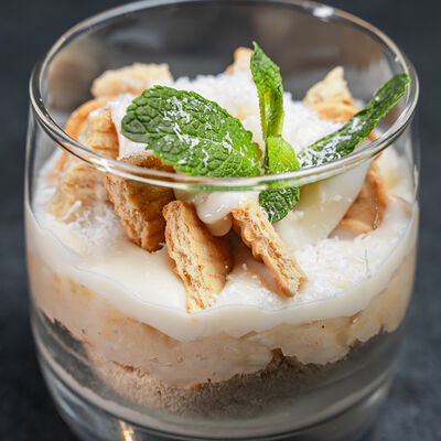 Заварное печенье с бананом в Честнок по цене 373 ₽