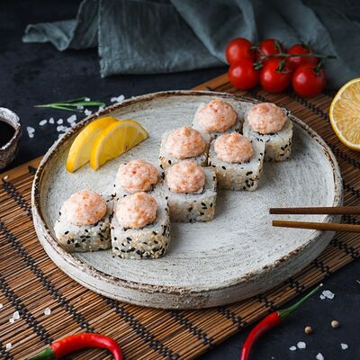 Ролл Тамаго угорь Hot в SUSHIBOX по цене 274