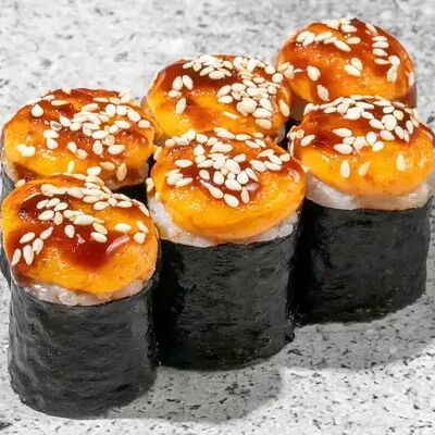 Запеченный мини ролл с крабом в СушиВэй по цене 425 ₽