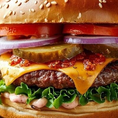 Гамбургер с говядиной в Бистро по цене 385 ₽