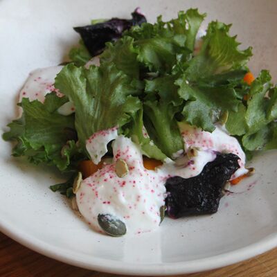 С вяленой свёклой, печёной тыквой и муссом из пармезана в Гербарий по цене 320 ₽