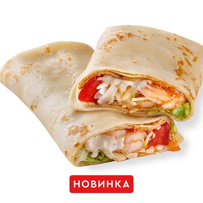 Блин Цезарь с креветками в Вкуснолюбов kiosk по цене 430 ₽