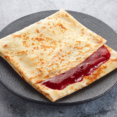 Блин с натуральной Клюквой, перетертой с сахаром в Теремок. Блины по цене 172 ₽