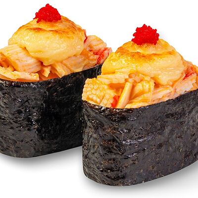 Запеченный гункан со снежным крабом в Дом суши по цене 250 ₽
