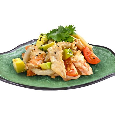 Салат с креветкой, кальмаром и авокадов Мельница-СушиШеф по цене 450 ₽