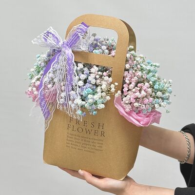 Гипсофила в крафтовой сумочке в подарок на день рожденияв Cosmo Сakery по цене 2700 ₽