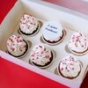Капкейки с посыпкой сердечки и надписью С днём рождения в Miracle bakery по цене 2650