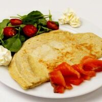 Овсяноблин с форелью в Завтрак