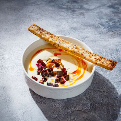 Суп-капучино из морепродуктов в Гастродача Вселуг по цене 850 ₽