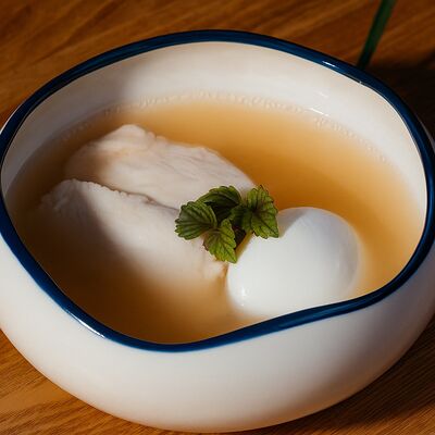 Куриный бульон с яйцом в Cream Soda по цене 380 ₽