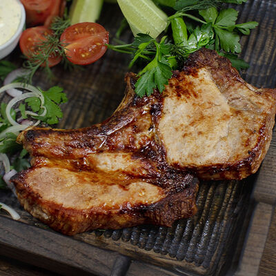 Шашлык из свинины на кости в Кафе Мон ШАЛЕ по цене 546 ₽