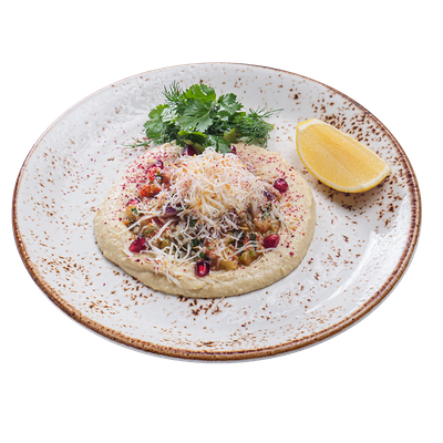 Салат с хумусом и запеченными овощами в ИТЛЕ Bistro Halal по цене 510 ₽