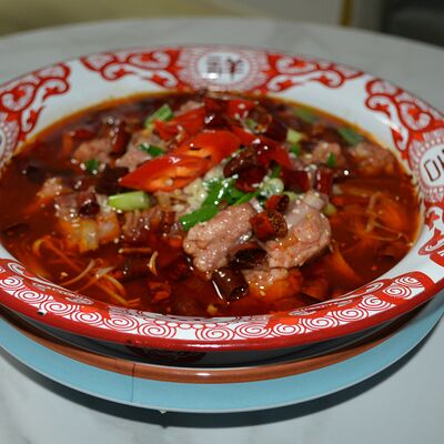 Свинина в бульоне с острым соусом в Тан чао по цене 36 р.