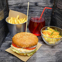 Логотип Ангар burger & fun