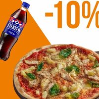 Пицца Гавайи и Evervess Кола в Перчини