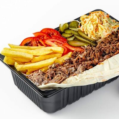 Говяжья шаурма на тарелке в Шаурма Дамаск по цене 990 ₽