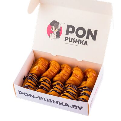 Бокс пончики Липкий путь в PON-PUSHKA по цене 15 р.